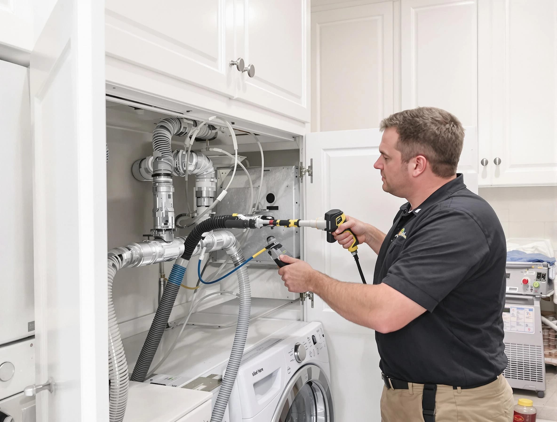 El Cerro Dryer Vent Cleaning professional removing severe blockage from a clogged dryer vent in El Cerro