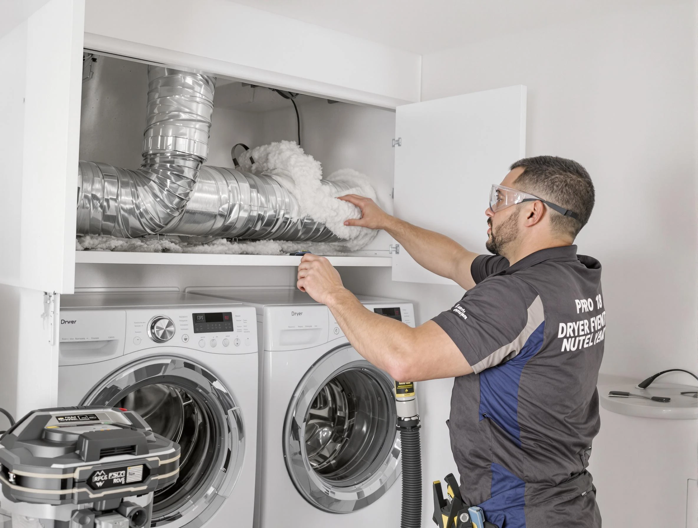 El Cerro Dryer Vent Cleaning certified technician performing specialized gas dryer vent cleaning in El Cerro